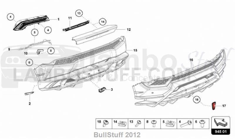 2016 Lamborghini HURACAN LP580-2 SPYDER ENGLAND LIGHTING SYSTEM (945.01.00)